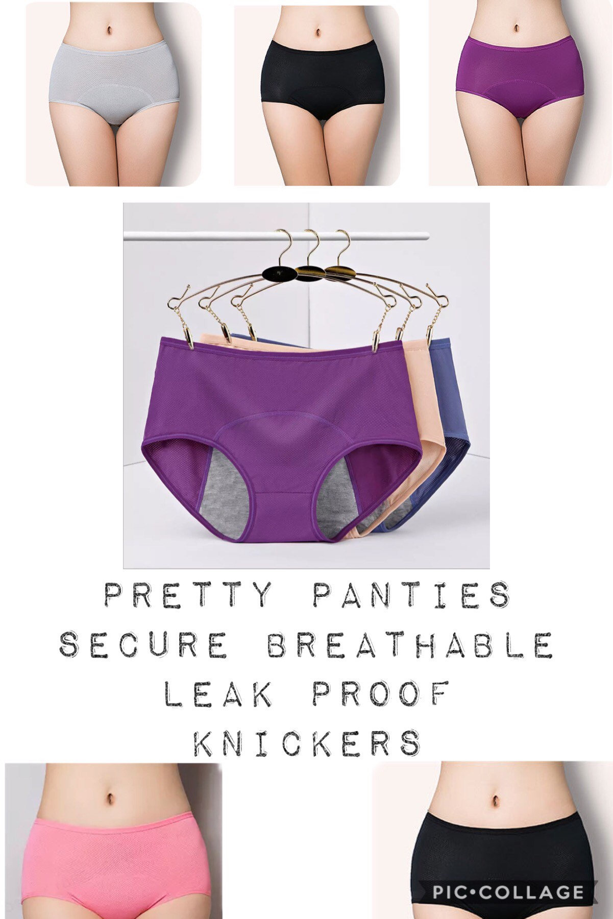 Ladies Leak Proof Pretty Panties Incontinence Underwear Menstrual Bri…