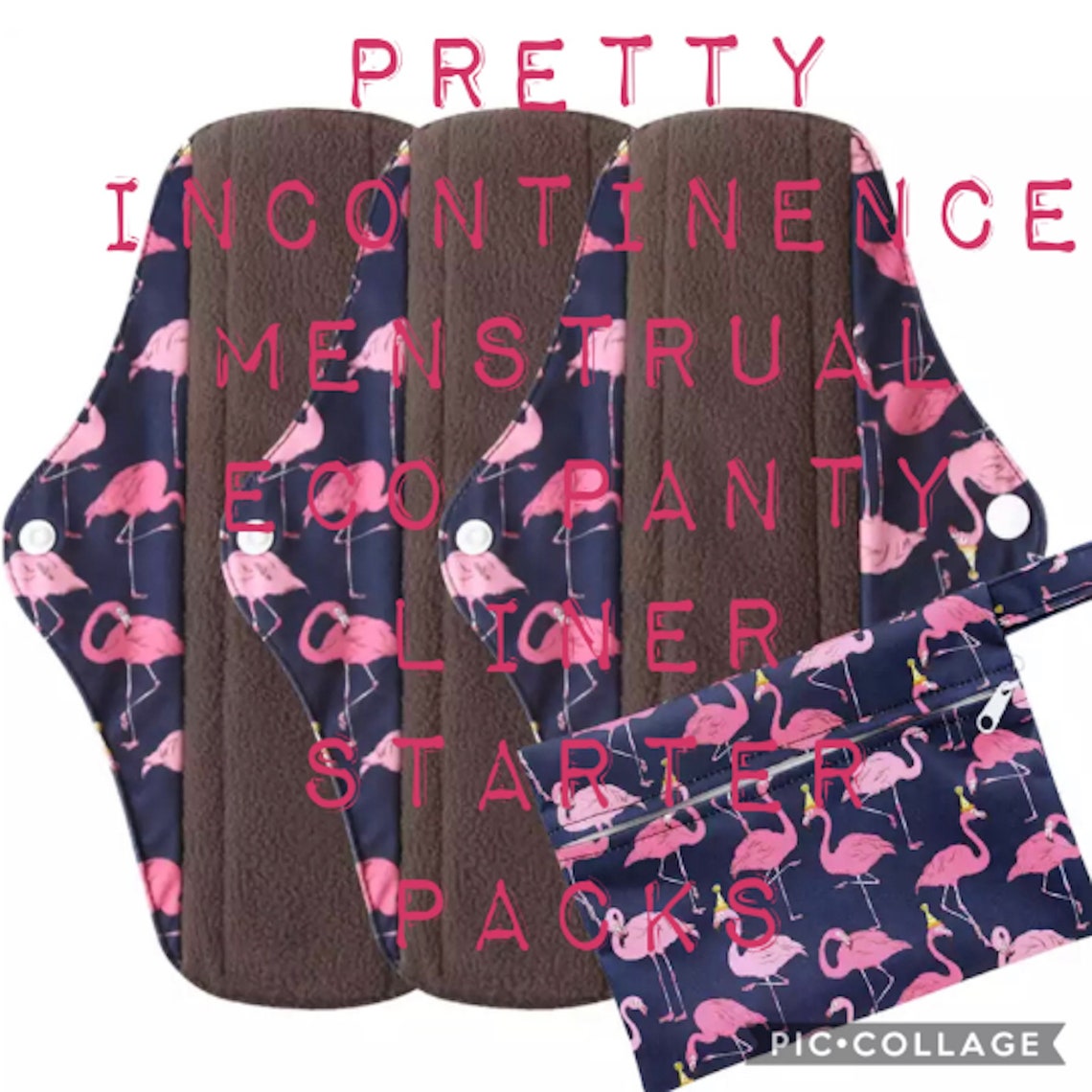 Pretty Incontinence Period Liners Reusable Washable Eco Super Etsy