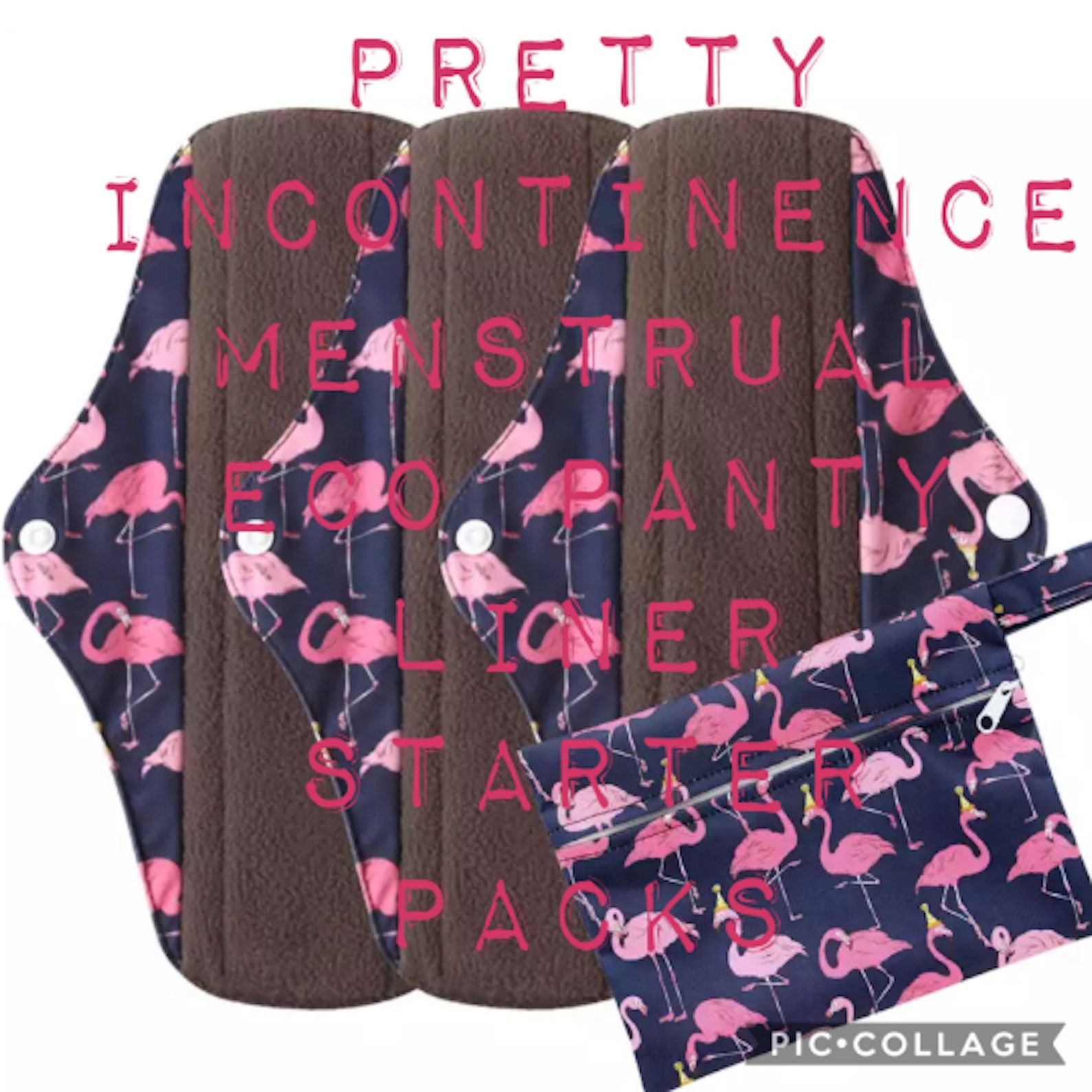 Pretty Incontinence Period Liners Reusable Washable Eco Super Etsy