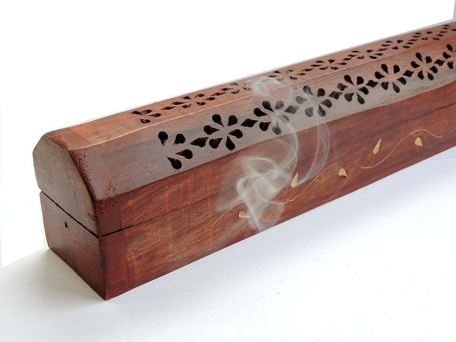 WOOD ART STORE Wooden Incense Holder Or Incense Burner Holder, Modern Insence Ash Catcher Or Insense Stick Holder For Table Décorations, Wooden - Foto 7