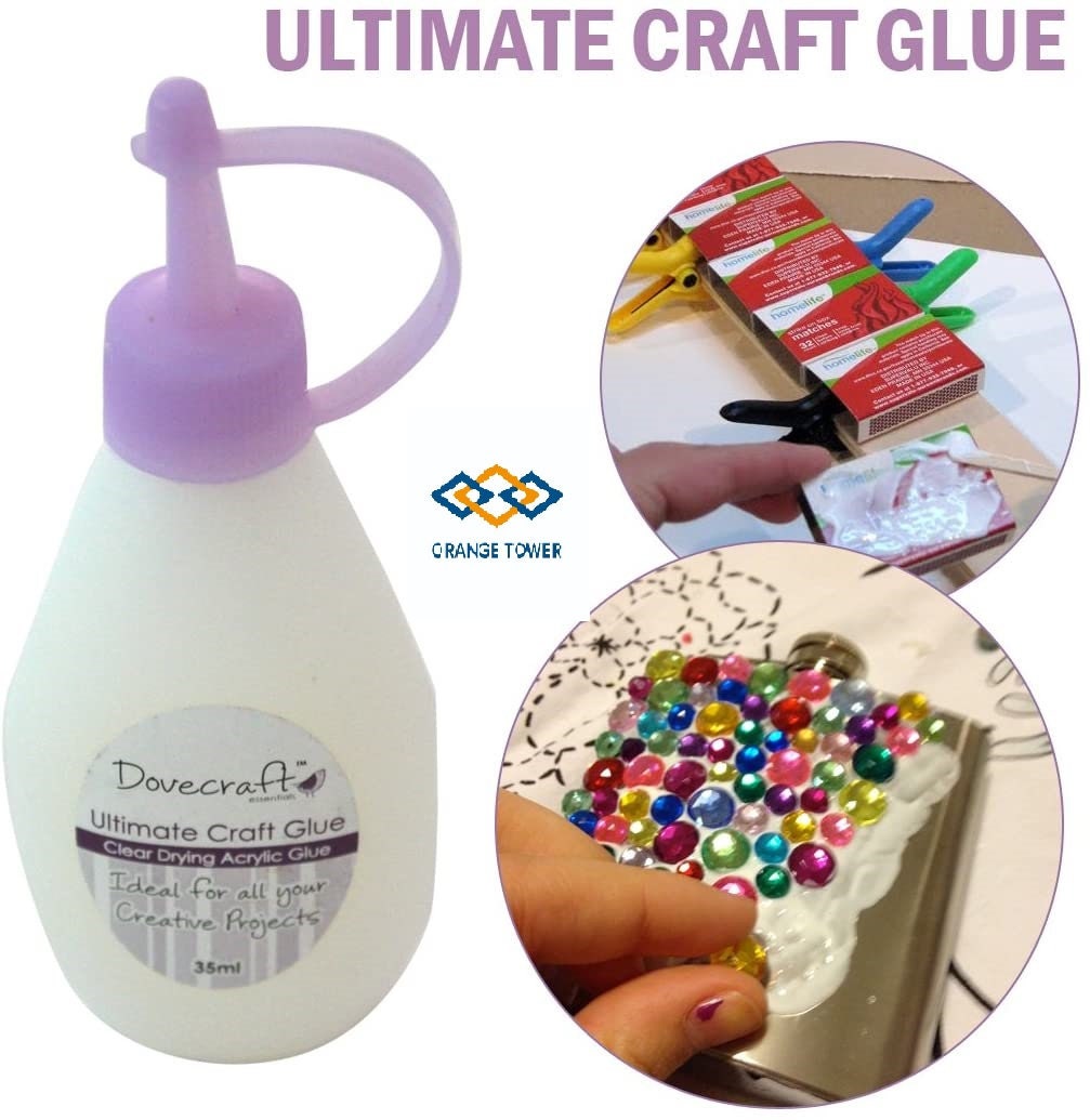 Dovecraft 35ml Craft Ultimate Glue High Strength Acrylic Craft Glue, Dries  Clear 