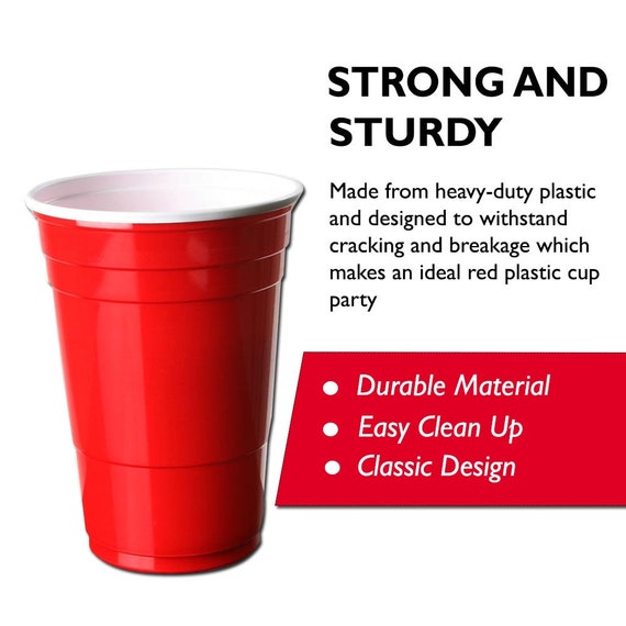 Disposable Plastic Cups, Orange Colored Plastic Cups, 12-Ounce Plastic  Party Cups, Strong and Sturdy Disposable Cups for Party, Wedding,  Christmas