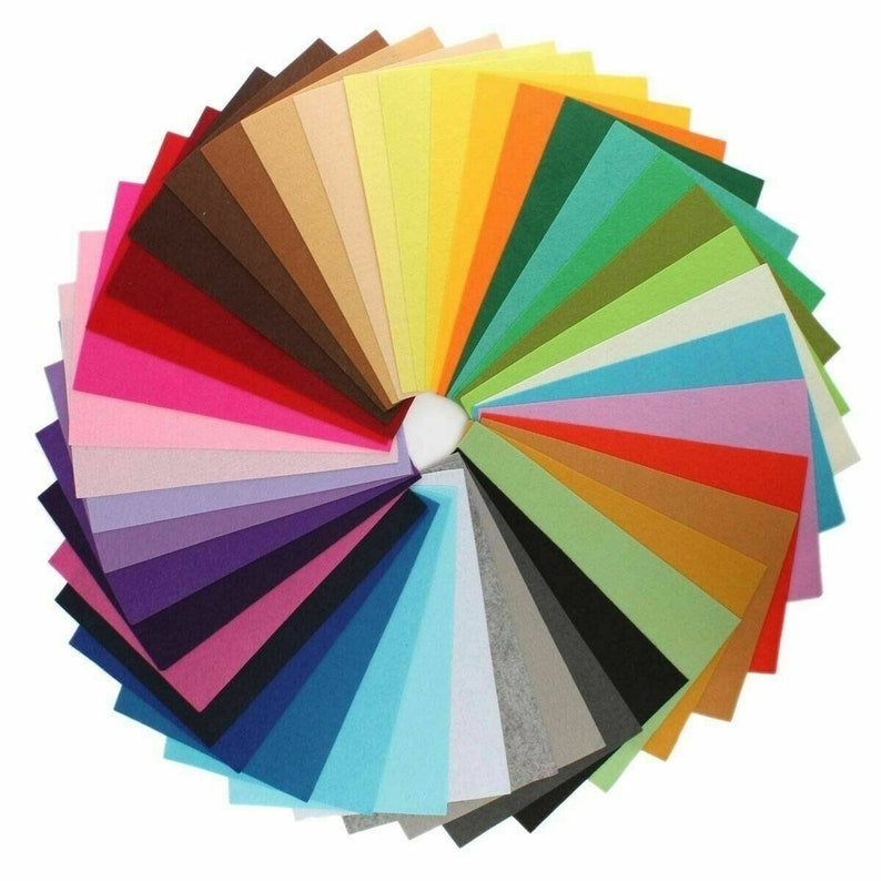 100 sheets standard A4 size 29.7x 21cm Standard 2mm thickness Tracked Delivery Felt sheets Assorted Jumbo Pack of Acrylic A4 Felt