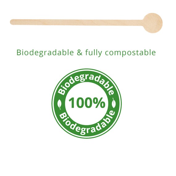 Paquete de 100 agitadores de café de bambú de 5.5 pulgadas, palitos de  agitador desechables de bebidas ecológicas, biodegradables para té, bebidas