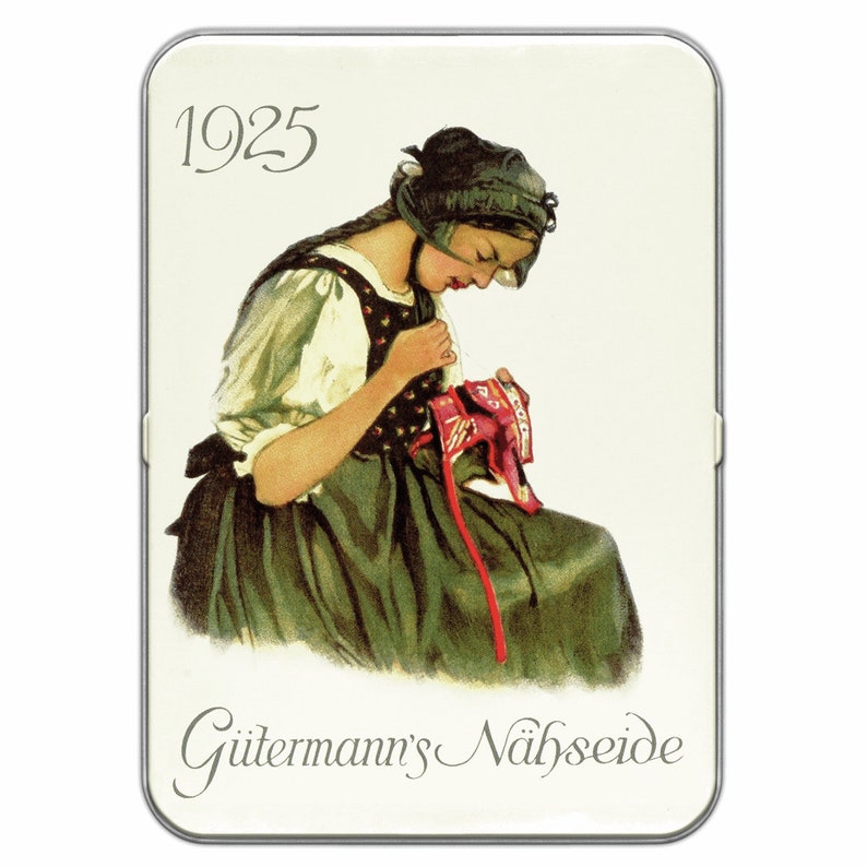 Gutermann Nostalgic Box '1925' All-Purpose 100m Sewing Threads Set with Storage Box for Embroidery & Quilting 8 x Classic Colour Shades image 3