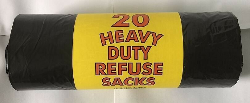 Faithfull Heavy-Duty Black Refuse Sacks (Roll 10) - HSS Hire