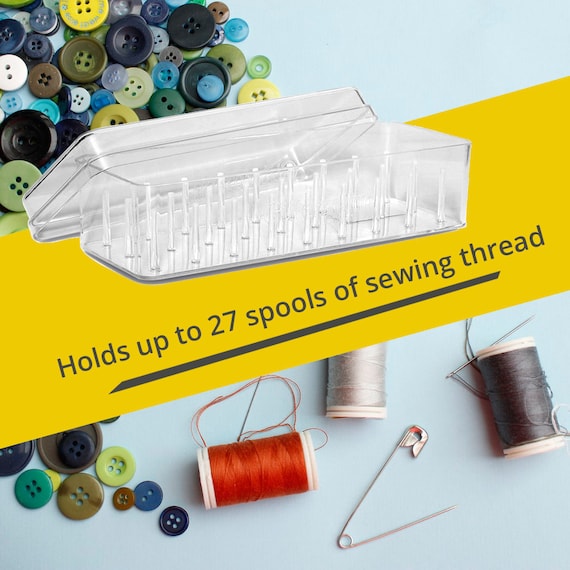 Gutermann 27 Spool Acrylic Clear Sewing Thread Storage Box