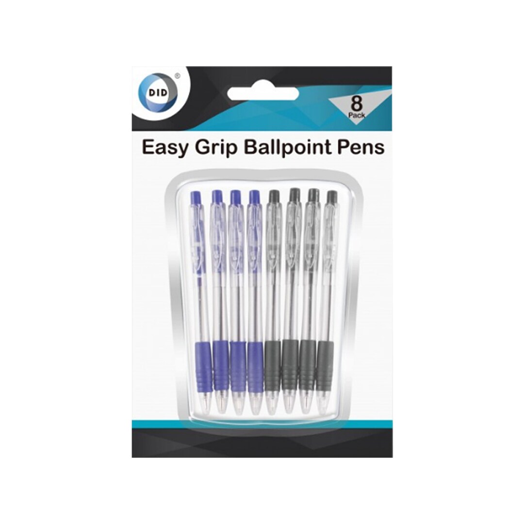 Easy Grip Retractable 8pc Multi Colour Ballpoint Pen Blue & - Etsy New ...