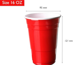 Cheers Red 16 oz. Plastic Cups