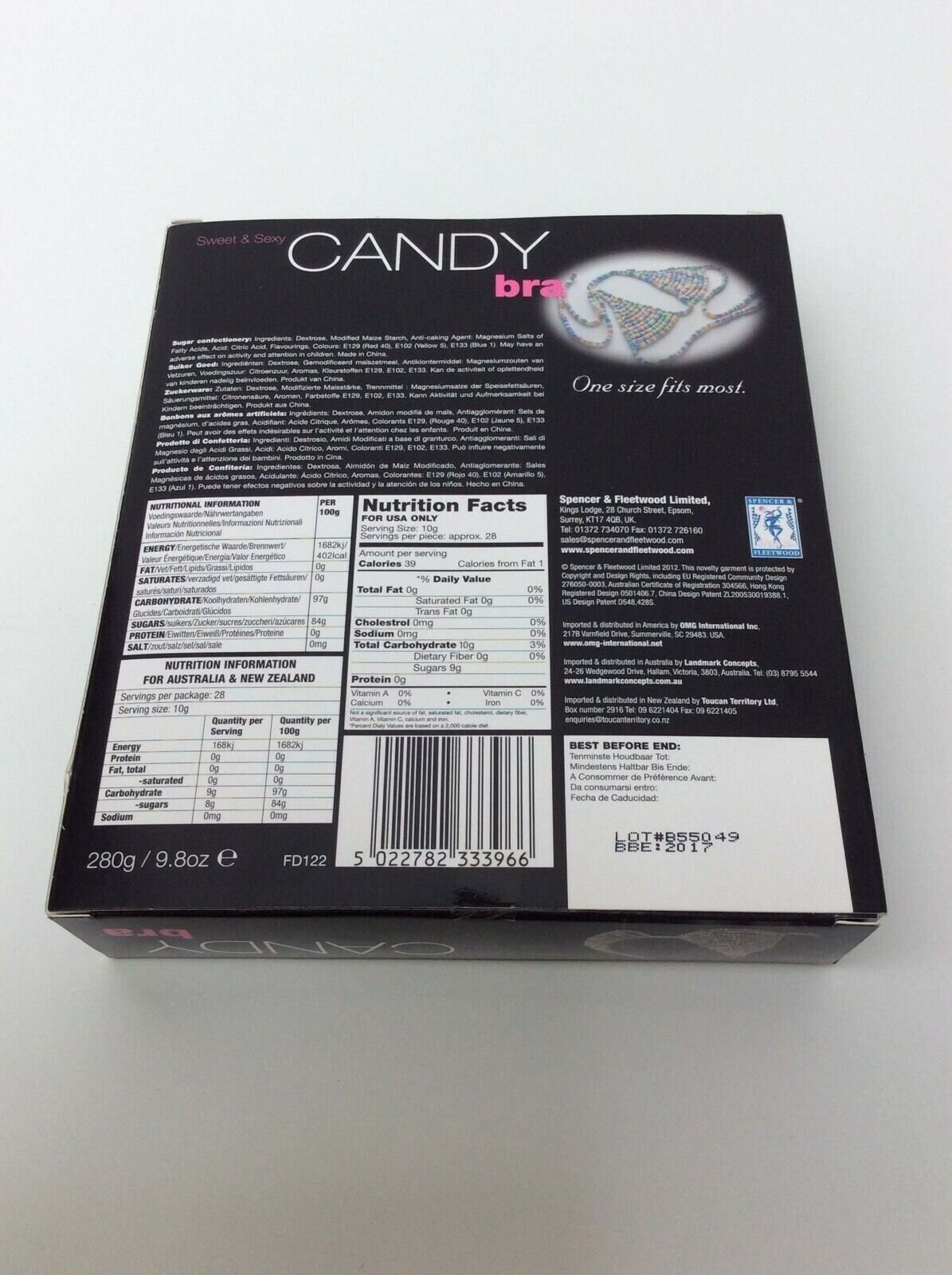 Candy Bra Sweet and Sexy Edible Underwear in Sealed Box UK SELLER