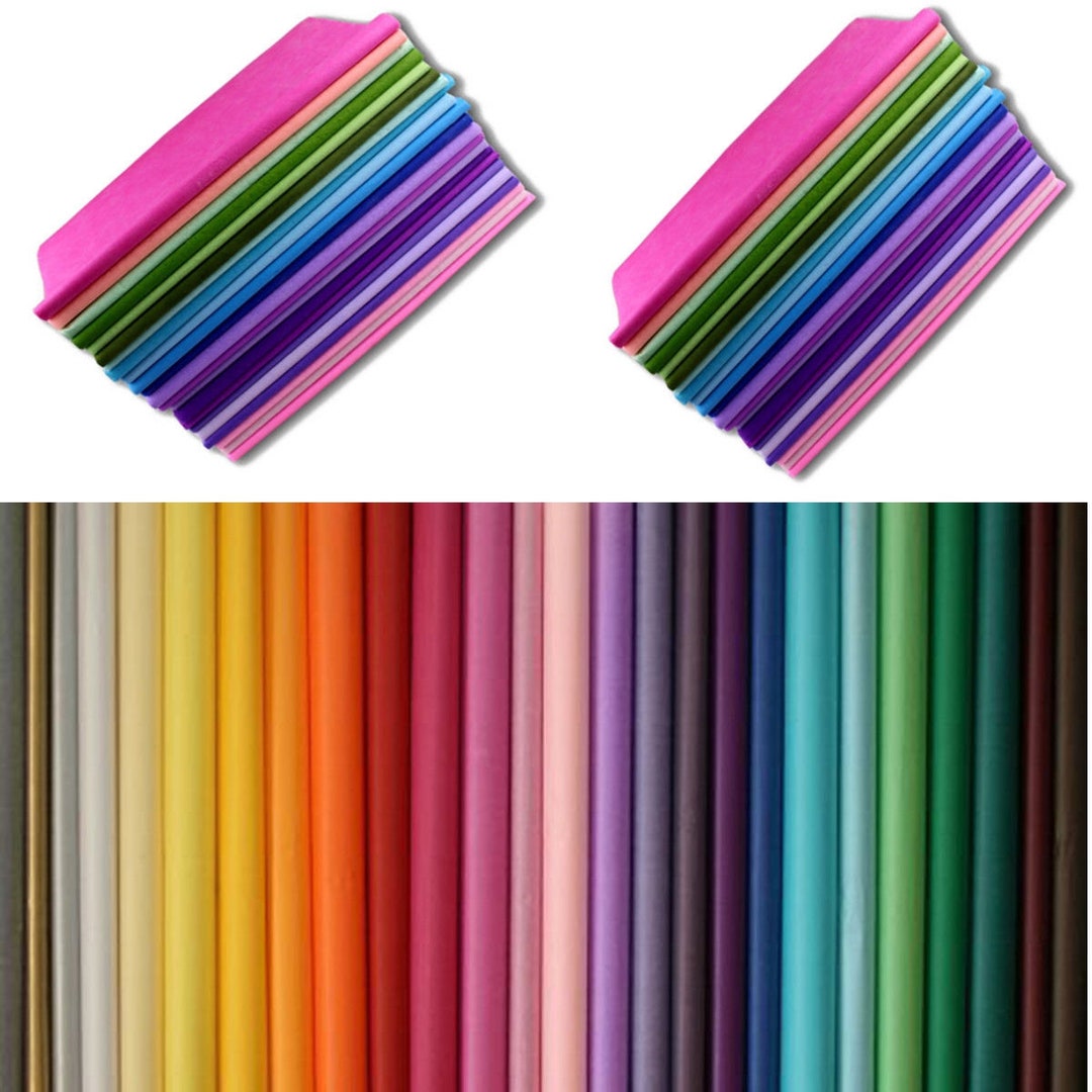 120 Hojas De Papel De Seda De Colores Para Envolver A Granel