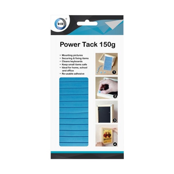 150g Reusable Blue Sticky Stuff Power Tack Strong Adhesive Mounting Securing Items - Wall Putty for Hanging Photos - Clean And Safe