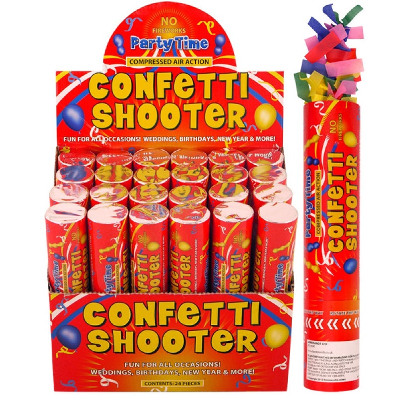 Party CONFETTI Cannons Poppers Shooter Wedding New Years Large Etsy UK