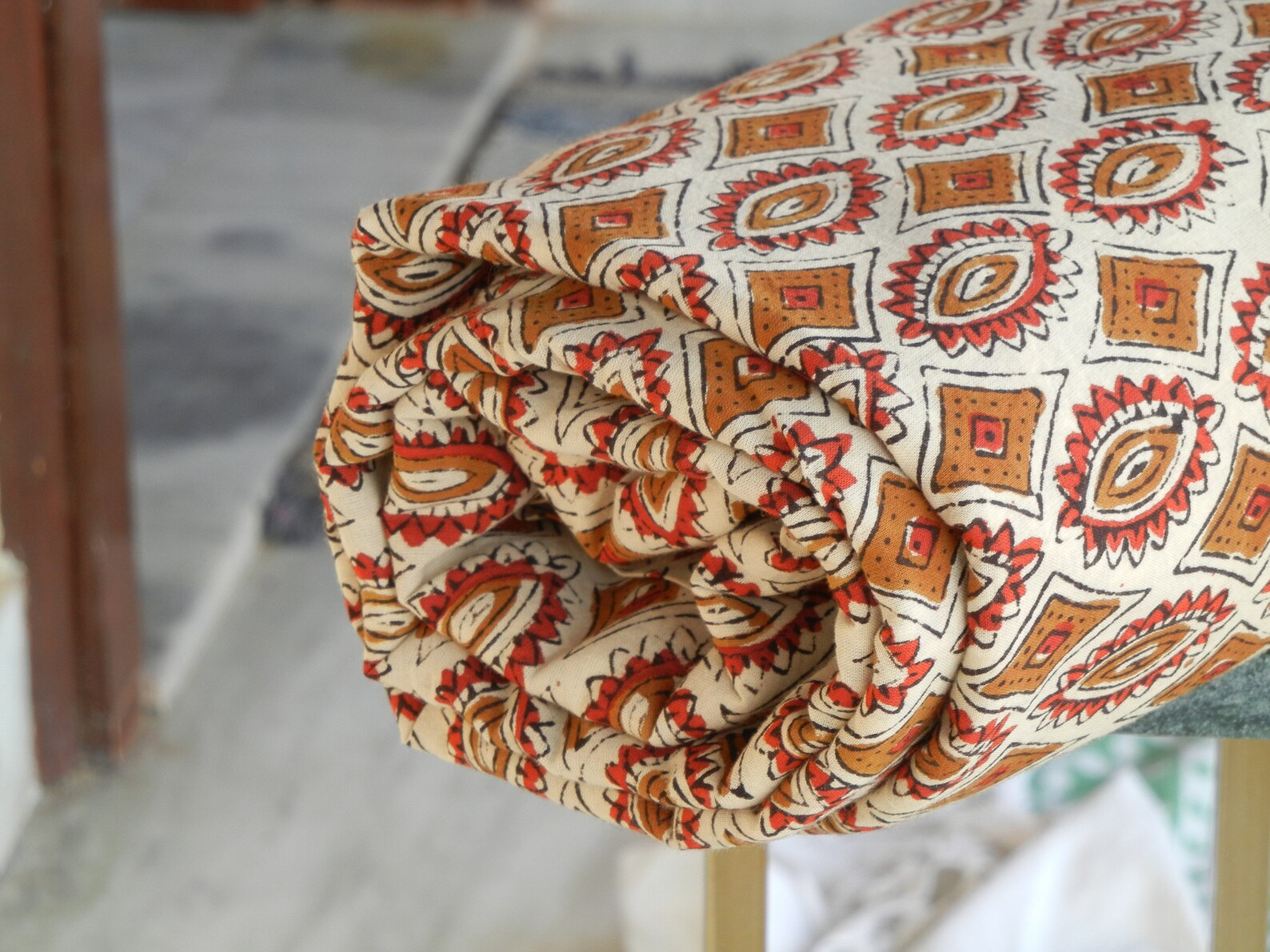 Block Print Fabric Cotton Fabric Natural Vegetable Dyed Etsy