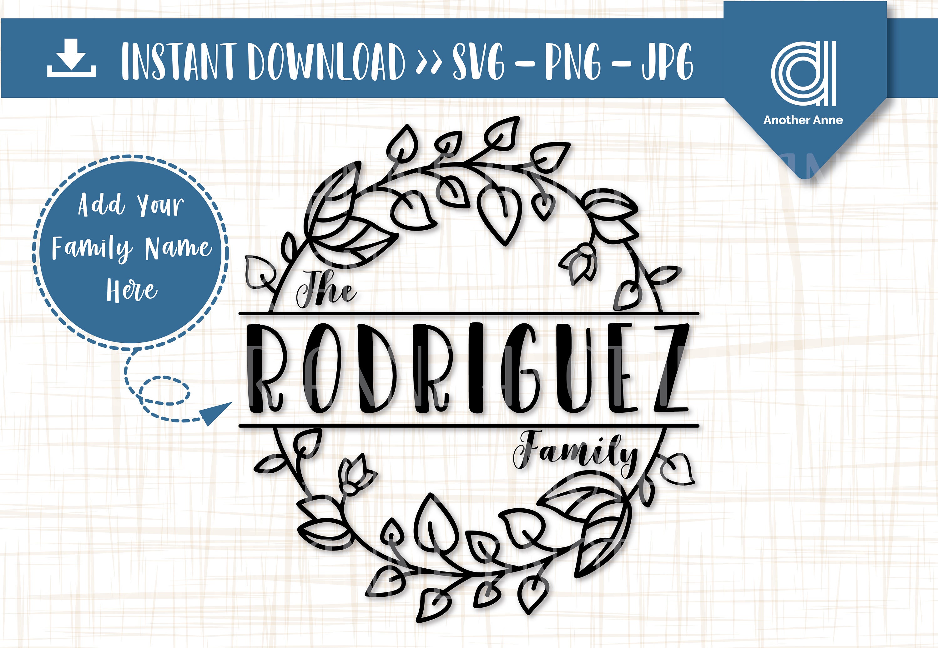 Family frame svg home décor saying svg family name svg Etsy