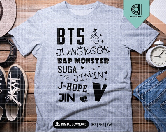All BTS Member Names SVG | BTS Svg | Gift for Friends | Gift for