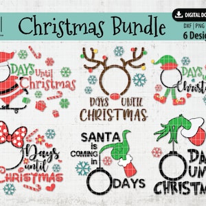 Days until Christmas SVG design bundle | Christmas countdown svg | Santa coming to town svg | Elf svg for Cricut and Silhouette