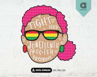 Juneteenth free-ish since 1865 svg | Juneteenth svg | Freedom svg | Black woman shirt svg | Black history svg for Cricut digital download