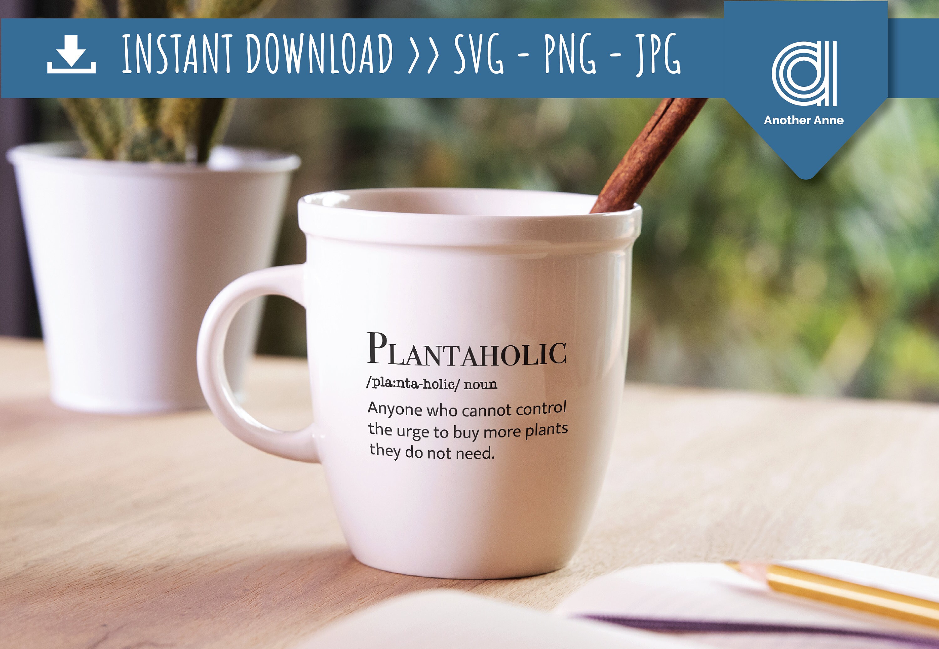 Holz-Schild 'Plantaholic' – 12,7 X 12,7 Cm – Deko Für Pflanzenliebhaber & Büro
