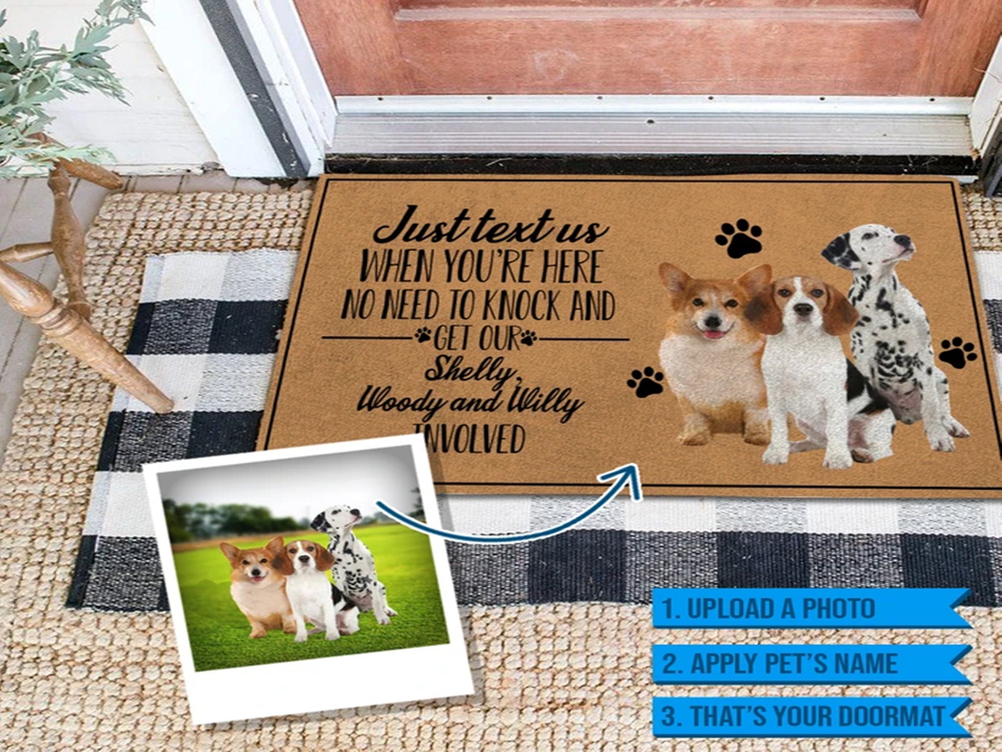 Personalizado Doormat Pet Doormat Bienvenida Funny Doormat Etsy