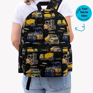 Personalized Backpack with Car Custom Backpack Custom Bookbag Personalized Childrens Backpack Perfect for School and Travel