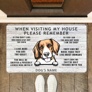 Beagle Mat Doormat Beagle Mat Rug, Custom Dog Doormat, Personalized dog doormat, Custom door mat dog, Custom dog breed doormat