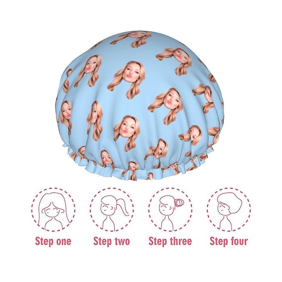 Custom Photo Shower Cap, Personalized Shower Cap, Photo Shower Cap, Design Your Own Shower Cap, Upload Your Favorite Photo