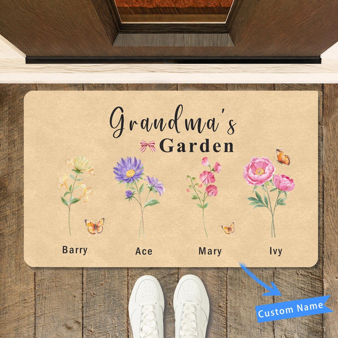 Personalized Grandma's Garden Doormat: Custom Grandkids Names - Etsy