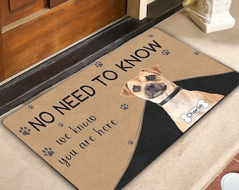 Custom Pet Photo Doormat: Funny Welcome Mat, Personalized Dog Design