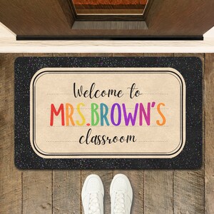 Personalized Teacher Doormat: Classroom Decor, Back To School Gift