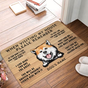 Akita Mat Doormat Akita Mat Rug, Perfect Gift For Dog Lovers, Housewarming Gift Personalized Doormat