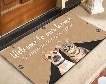 Custom Photo Dog Doormat: Personalized Pet Welcome Mat