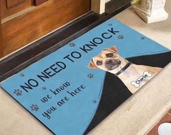 Custom Photo Dog Doormat: Funny Personalized Pet Welcome Mat