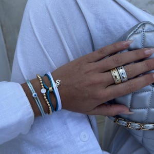 Initial Ribbon Adjustable Bracelet