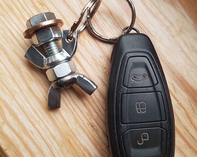 Keyring Nut and Bolt Metal Figure Ideal Father Day Gift Etsy