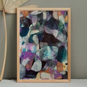 Dipinto ad acquerello astratto su carta / Opera d'arte astratta dipinta a mano / Dipinto originale di belle arti {senza cornice}