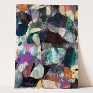 Dipinto ad acquerello astratto su carta / Opera d'arte astratta dipinta a mano / Dipinto originale di belle arti {senza cornice}