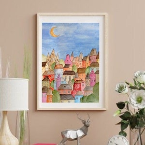 Paris, Original watercolor, Painting 24x32cm, Picture