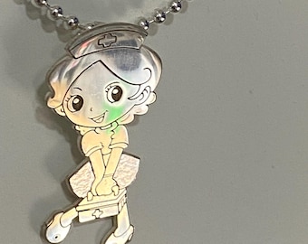 Handmade Sterling Silver Nurse Pendant Necklace: Medical Gift