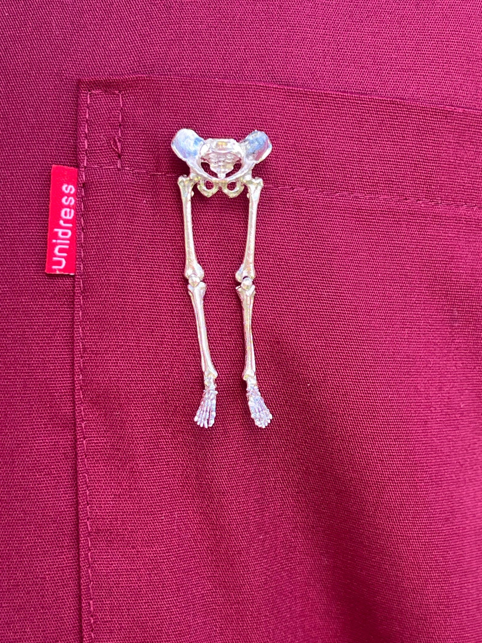 Skeleton Brooch - Handmade Medical Jewelry - Unique Design - Gothic ...