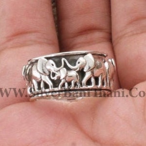 Spinner Ring,Elephant Design Spinner Band Ring 925 Sterling,Handmade Silver Band With Elephant Spinner Ring Big Size