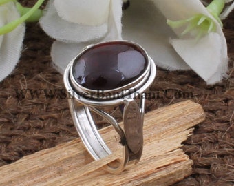 Beautiful Red Garnet Top Quality Gemstone Ring, Women Gifted Ring, Oval Stone Ring, 925 sterling Silver Ring, Engagement Ring, Gift For Her