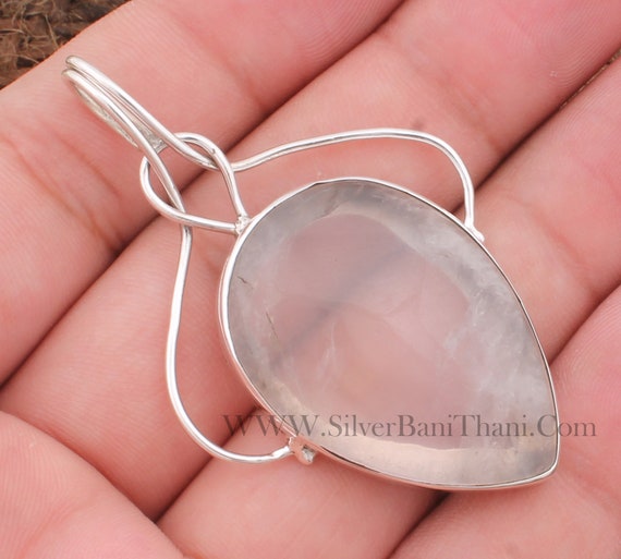 Rose Quartz Necklace 925 Sterling 