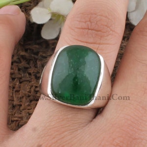 simple anillo de piedras preciosas todos los días anillo simple piedra natural verde Joyería Anillos Solitarios Pequeño anillo de jade anillo de jade verde moderno joyas de piedras preciosas regalo 