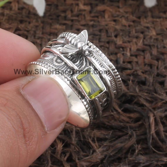 Natural Spanish Citrine Ring 925 Sterling Silver Women Designer Fine Jewelry New