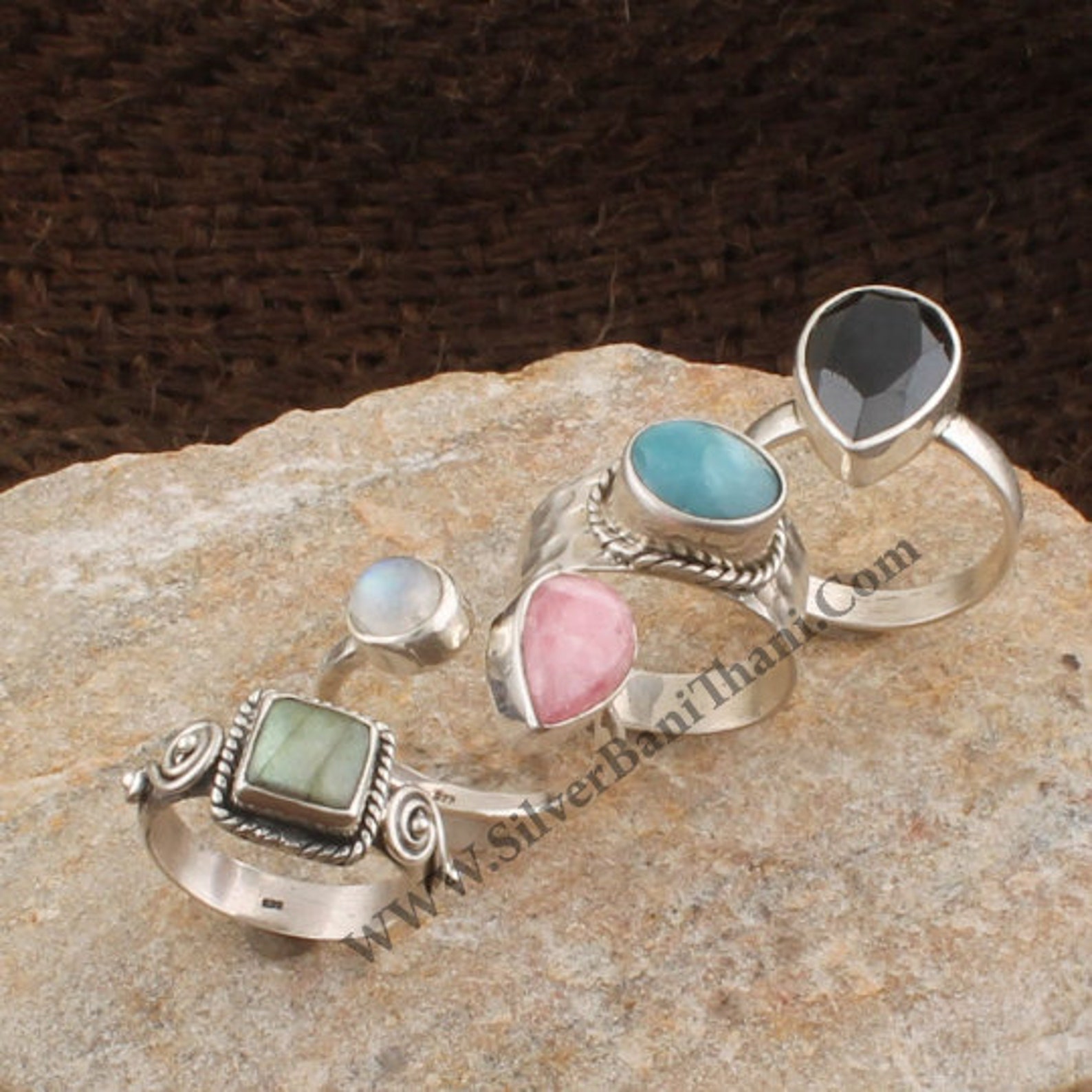 Combo Rings 925 Sterling Solid Silver Rings Engagement & Etsy