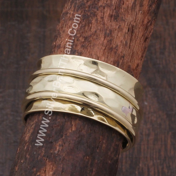 CUT OUT SPIN RING GOLD BRASS