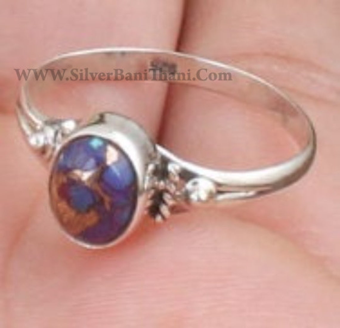 Boho Solid Silver Rings 925 Sterling Silver Rings Gemstone Etsy