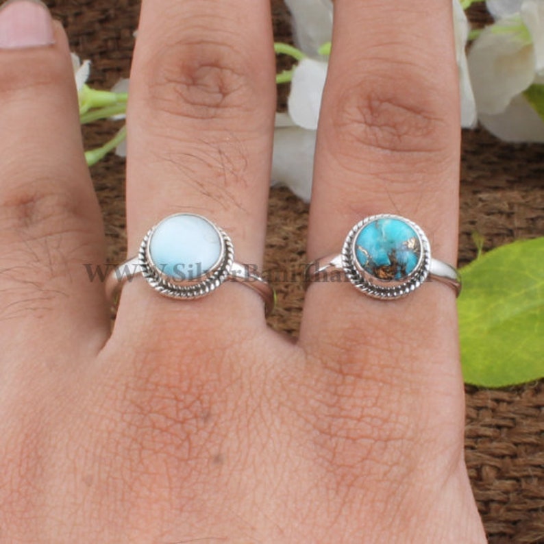 Anniversary Ring Authentic,Sales, Two Stone Silver Ring Boho Ring Cabochon Ring Amazing Multi Stone Ring Sterling Item Gift Ring