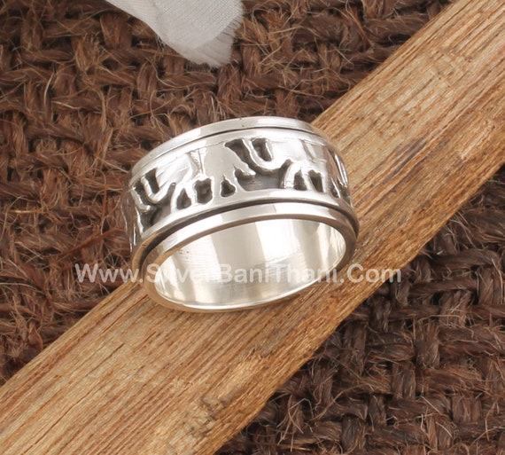 Bague tournante en argent sterling 925 Bague tournante design